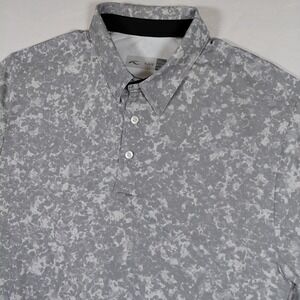 KJUS Golf‎ Polo Shirt Mens 2XL Gray Camo Comfort Fit Short Sleeve Performance